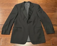 Hugo Boss Satie Eric Black Mens 40 Wool Single Button Tuxedo Suit Jacket Blazer