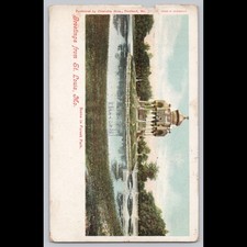 Antique Postcard Greetings from St. Louis MO Scene in Forest Park 1904