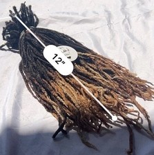 100 Real Human Hair Dreadlocks 101 Pcs. 12 Long Black And Blonde Tips