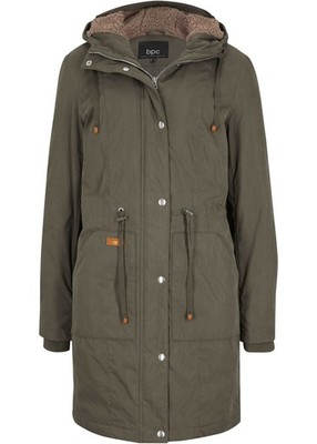 Übergangs-Parka Gr.36 bis 52 Oliv Kapuzen-Jacke Damenjacke Mantel Neu