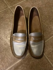 GH Bass Co Weejuns Penny Loafers Flats Shoes Womens Size 9.5 2 Tone Leather