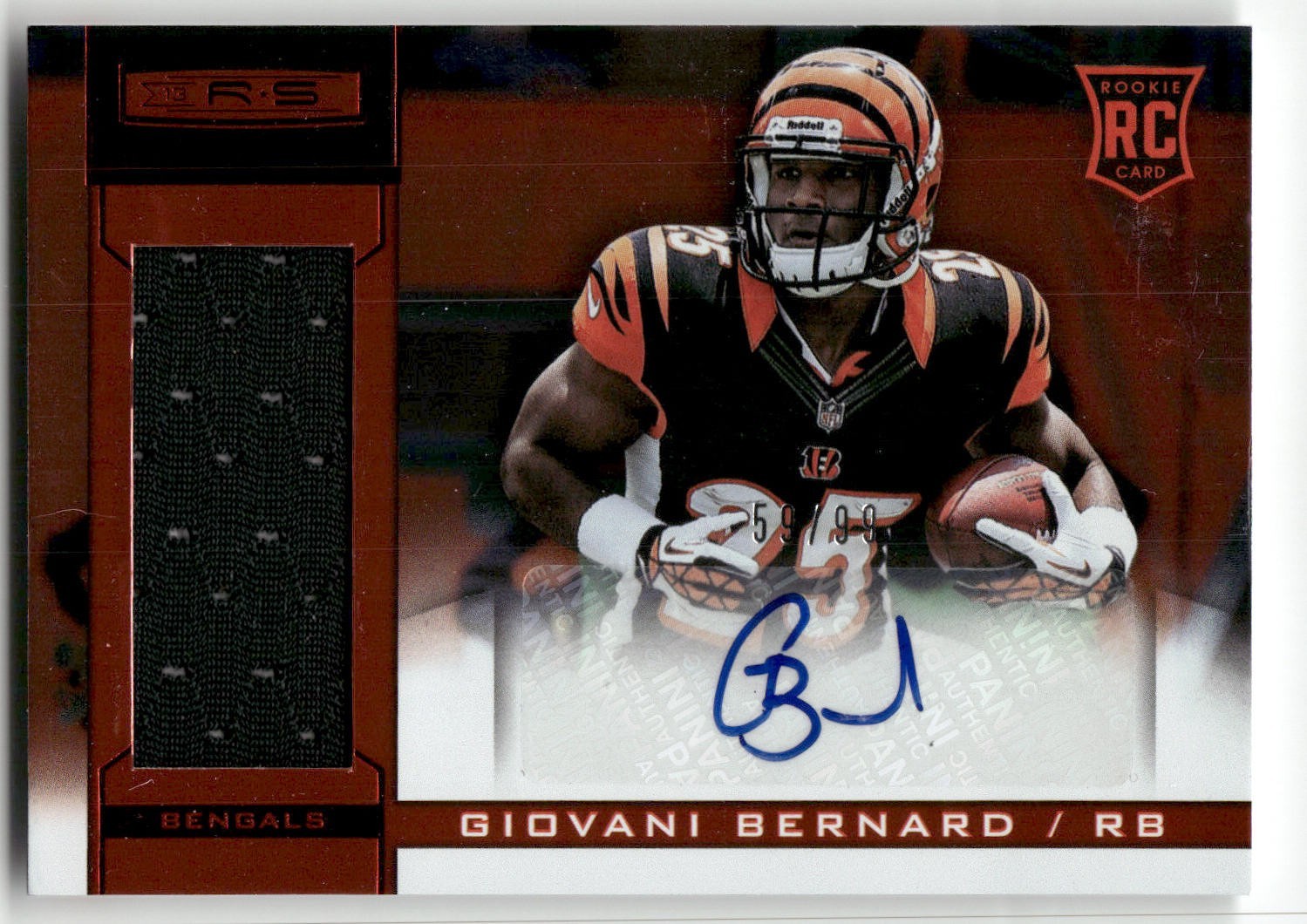 Giovani Bernard Panini Rookies & Stars #211 Autograph Jersey