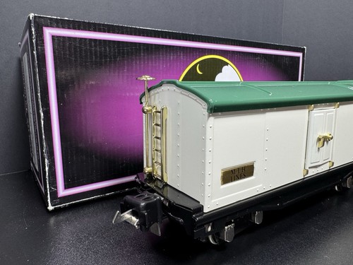 MTH 10-8052 O gauge tinplate No. 2814R ivory / peacock reefer car LNIB - Picture 2 of 10