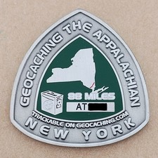 Appalachian Trail Geocoin - New York - Antique Silver - NOT Activated