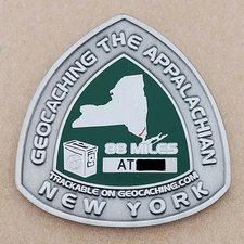 Appalachian Trail Geocoin - New York - Antique Silver - NOT Activated