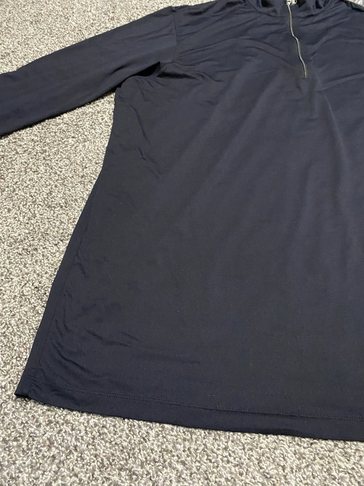 Pullover RLX Ralph Lauren 1/4 Cremallera Rendimiento Golf Elastizado Negro Rayas Para Hombres XXL Foto 2 de 4