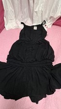 CHANEL Black Sheer Dress M Vintage Fashion Women's Designer