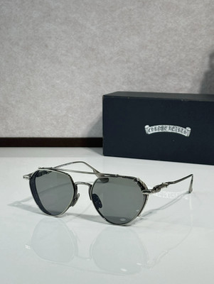 Chrome Hearts Round Metal Sunglasses - Model FREE RIDE - Size 54-19-149