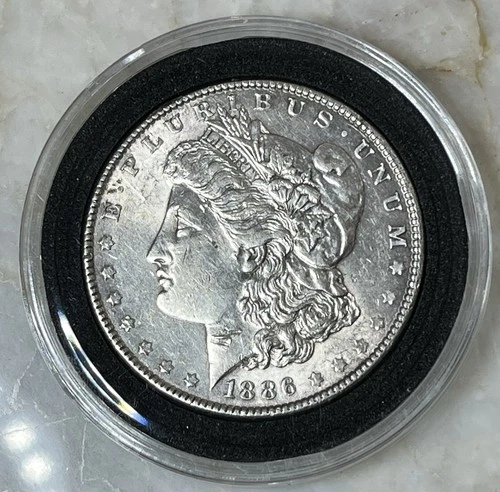 1886 $1 Morgan Silver Dollar AU