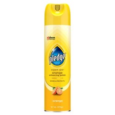 Pledge Enhancing Polish, Wood Furniture Spray, Orange Scent, 9.7oz