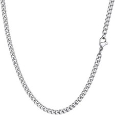 PROSTEEL Men Sturdy Cuban Chain Necklace, 3/6/9/12mm, 14" 18" 20" 22" 24" 26" 28