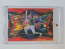NICK KURTZ RC 2025 Select Diamond Level Red Flash Prizm 16/25! Las Vegas A's ROY
