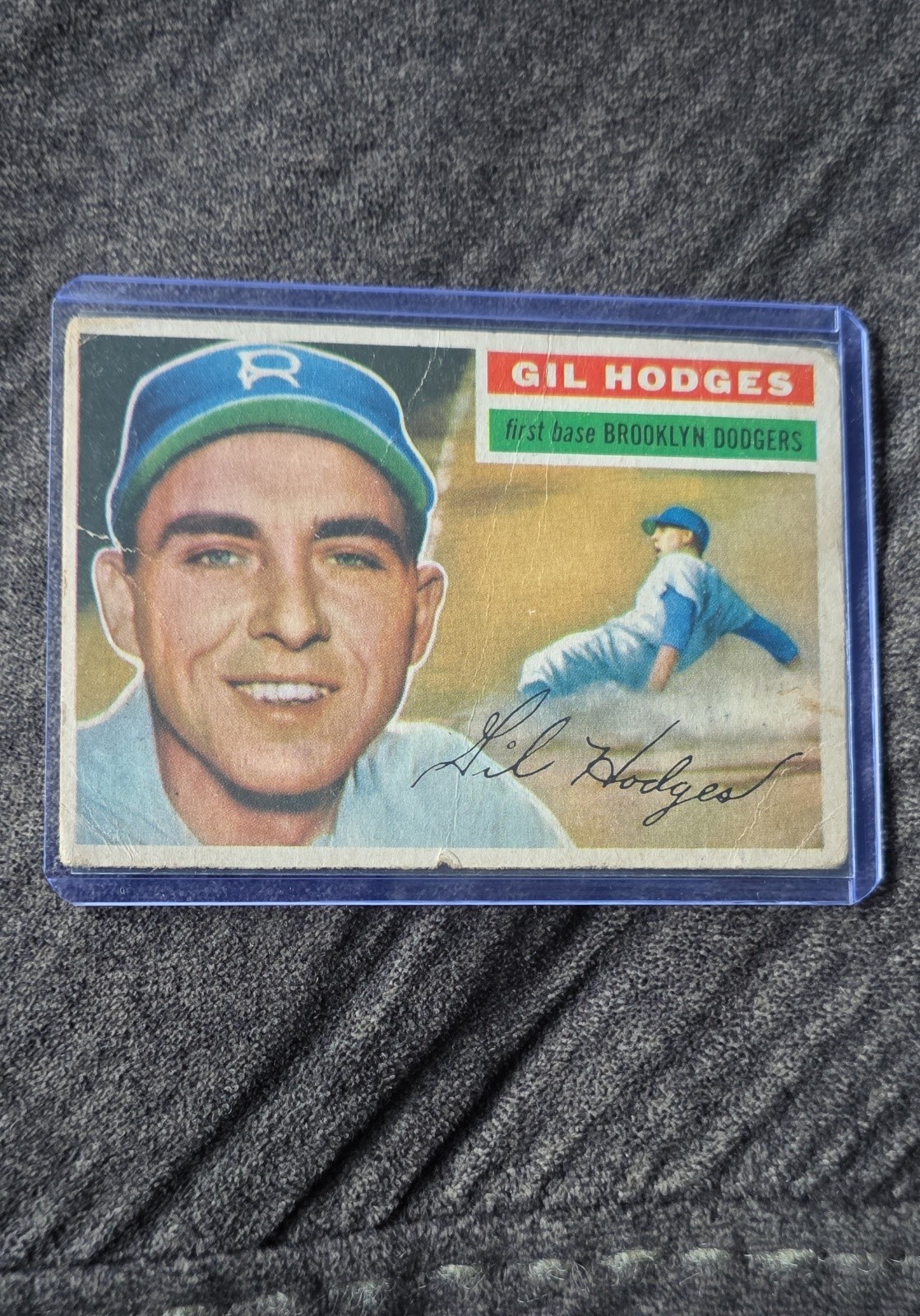 1956 Topps - Gil Hodges #145 Gray Back