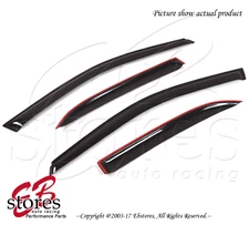 Black Tinted Out-Channel Vent Visor Deflector 4pcs 2001-2006 Mitsubishi Lancer
