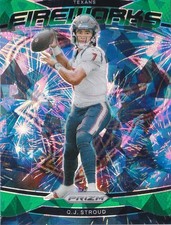 C.J. STROUD GREEN CRACKED ICE FIREWORKS PRIZM 2024