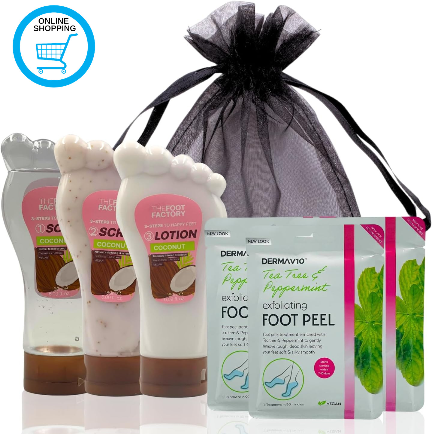 Ultimate Foot Spa Kit – Foot Peel Mask, Exfoliating Foot Mask, Foot Soak, Lotion