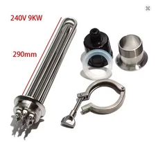 ( CUSTOMIZE ORDERS) Customized Heater 240v 9000w 290mm with Two Accessories 1pc