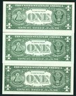 ((3 NOTES)) $1 1963 ((CHOICE CU)) Federal Reserve Note ** PAPER CURRENCY — photo 2