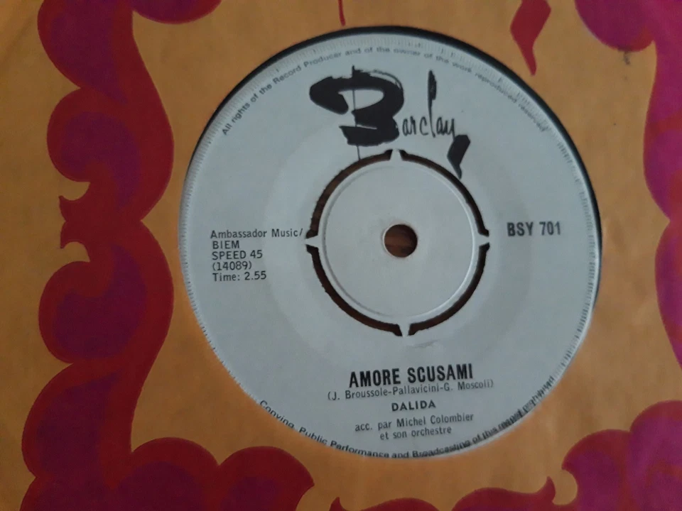 DALIDA Zorba's Dance  AFRIQUE DU SUD  SP BARCLAY BSY701 + Tri-Center  1965  EX - Image 2 of 3