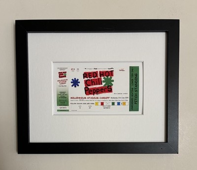 RED HOT CHILI PEPPERS-2004 Millennium Stadium,Cardiff framed ticket giclee print