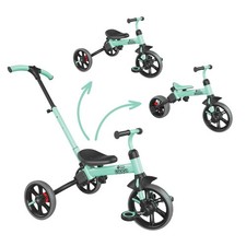 Yvolution Velo Flippa 4 en 1 Niños Triciclo para Equilibrar Bicicleta, Asiento Ajustable y