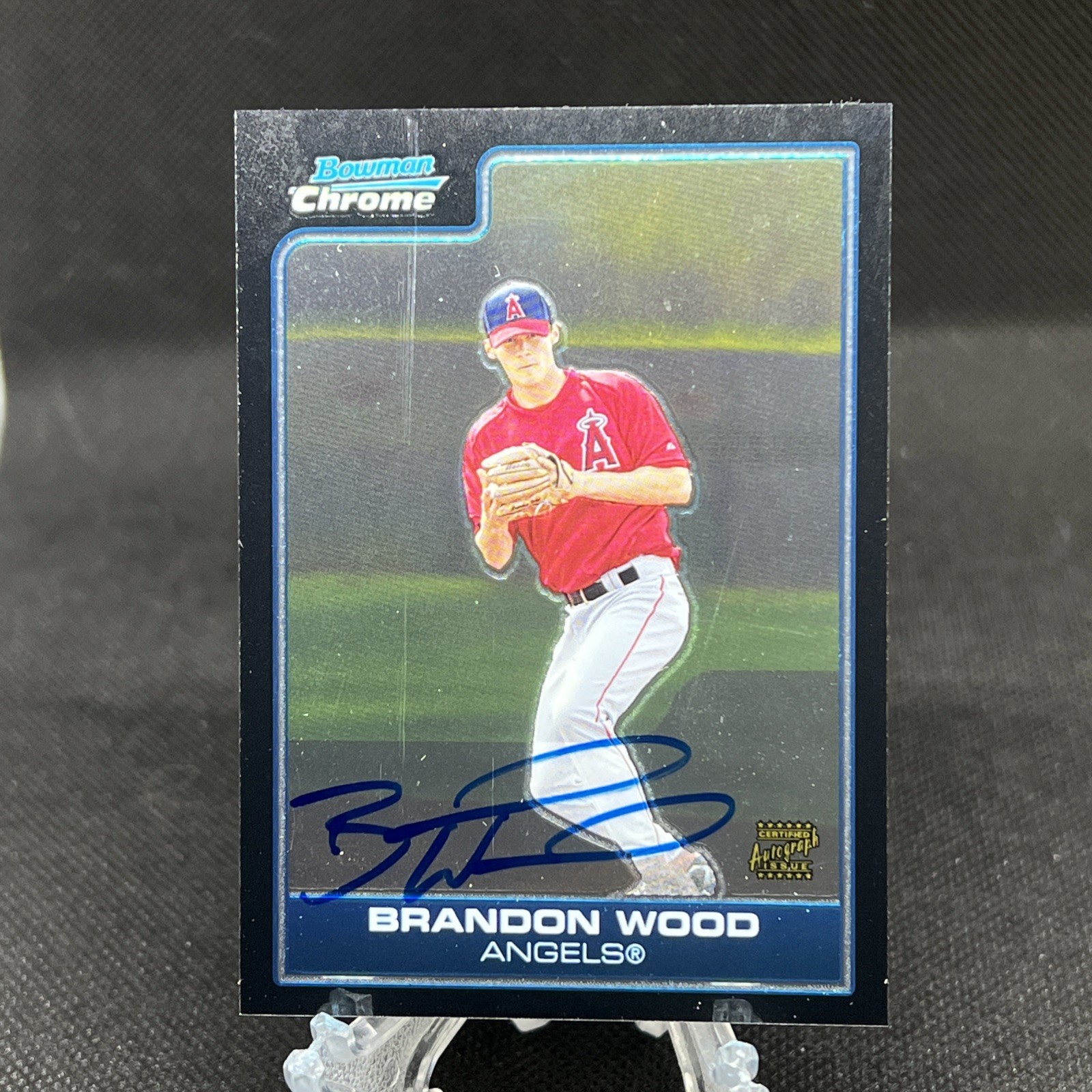 2006 Bowman Chrome Prospects #BC231 BRANDON WOOD Auto - LOS ANGELES ANGELS