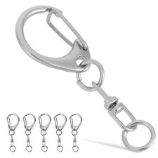 25pcs Lobster Claw Clasps for Crafts, Zinc Alloy Swivel silver