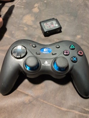 Logitech G-X2D11 PS2 PlayStation 2 Wireless Controller w/ Dongle Black Tested