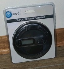 ONN CD PLAYER WITH FM RADIO HEADPHONE JACK AMTI-SKIP OND19AAA11 BLACK NEW SEALED