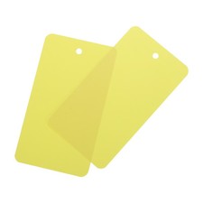 200Pcs Waterproof Eyelet Hole Plastic Tags Outdoor Tags 5x9cm Yellow