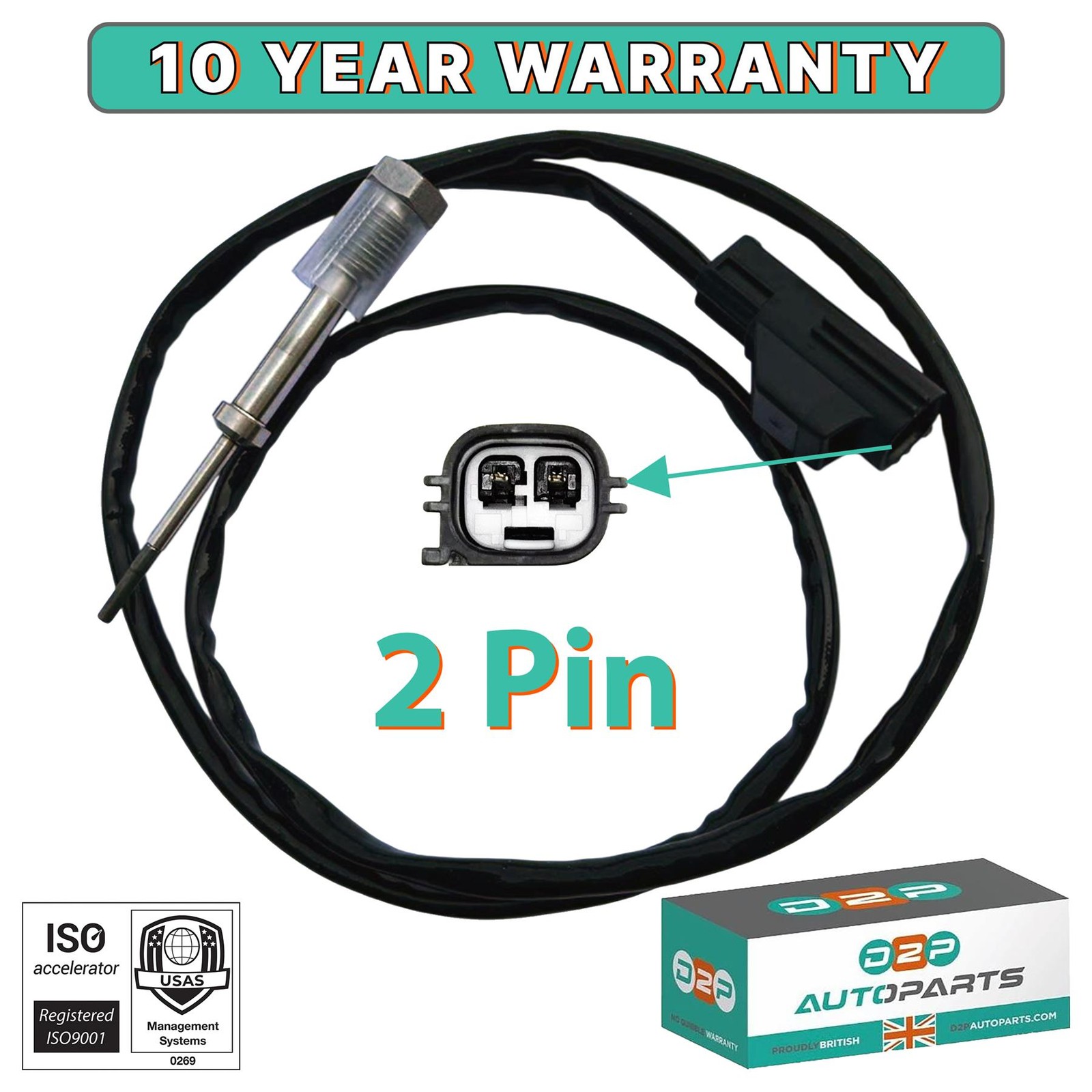 Exhaust Gas Temperature Egt Sensor For Ford Fiesta Focus Galaxy Mondeo 1681281 - Image 4