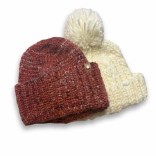 Lot Of 2 Adult Cozy Chunky Knit Beanies By Frye And BP Onesize