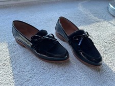 Office Gloss/suedette Mix Loafer Dolly Shoes, UK 5, Worn Once, Perfect Condition