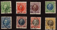 DWI  Scott 43-50 used F/VF: King Frederik VIII; SCV: $114.30