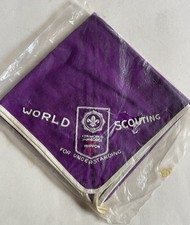 WORLD SCOUTING NECKERCHIEF 1971 13th Jamboree Boy Scouts JAPAN Purple STAFF BA