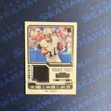 Panini Contenders Rookie Ticket Swatches #TS35 Tre Tucker Raiders 2023