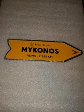 Veuve Clicquot Arrow Metal Tin Sign Mykonos Mancave Advertising