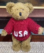 Vintage chrisha playful palls plush bear 9  1998 USA Sweater Excellent Condition