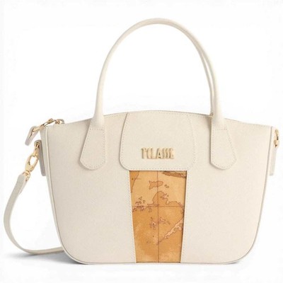 Mode Alviero Martini 1 Klasse Handtasche Bloom City Damen Elfenbein Leder