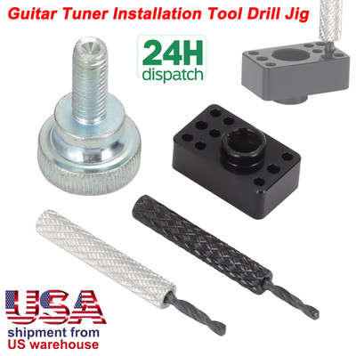 Guitar Tuner Installation Tool Drill Jig Fit Pin-Mount Tuners For Fender Squier