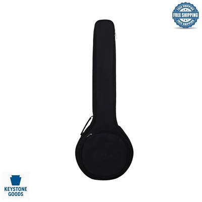 Water-Resistant Padded Backpack for 5-String Banjo with Multiple Pockets