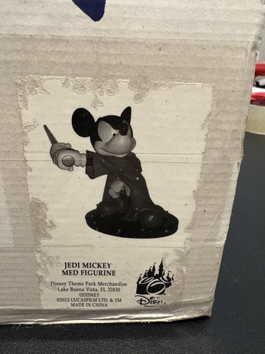 Jedi Mickey Mouse Disney BIG FIG Light Up Statue Figure RARE 2012