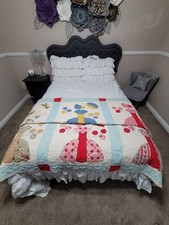 Vtg Sunbonnet Sue Southern Bell Umbrella Quilt Full 79x76" See Pics For Damaage