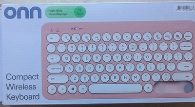 Purple Surf Onn. Compact Wireless Keyboard 78 Keys