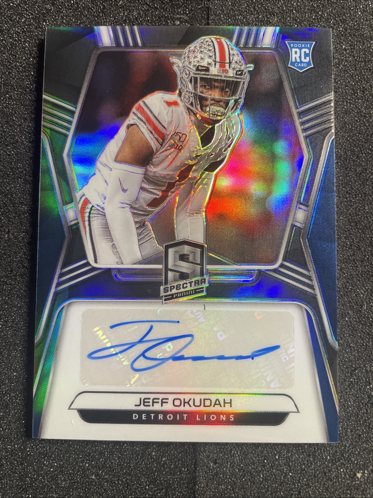 Jeff Okudah Panini Spectra Rookie Autographs #2 Base