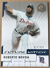 ROBERTO NOVOA 2004 UD SP AUTHENTIC Rookie Card #103 Ser #917/999 NM-MT Condition. rookie card picture
