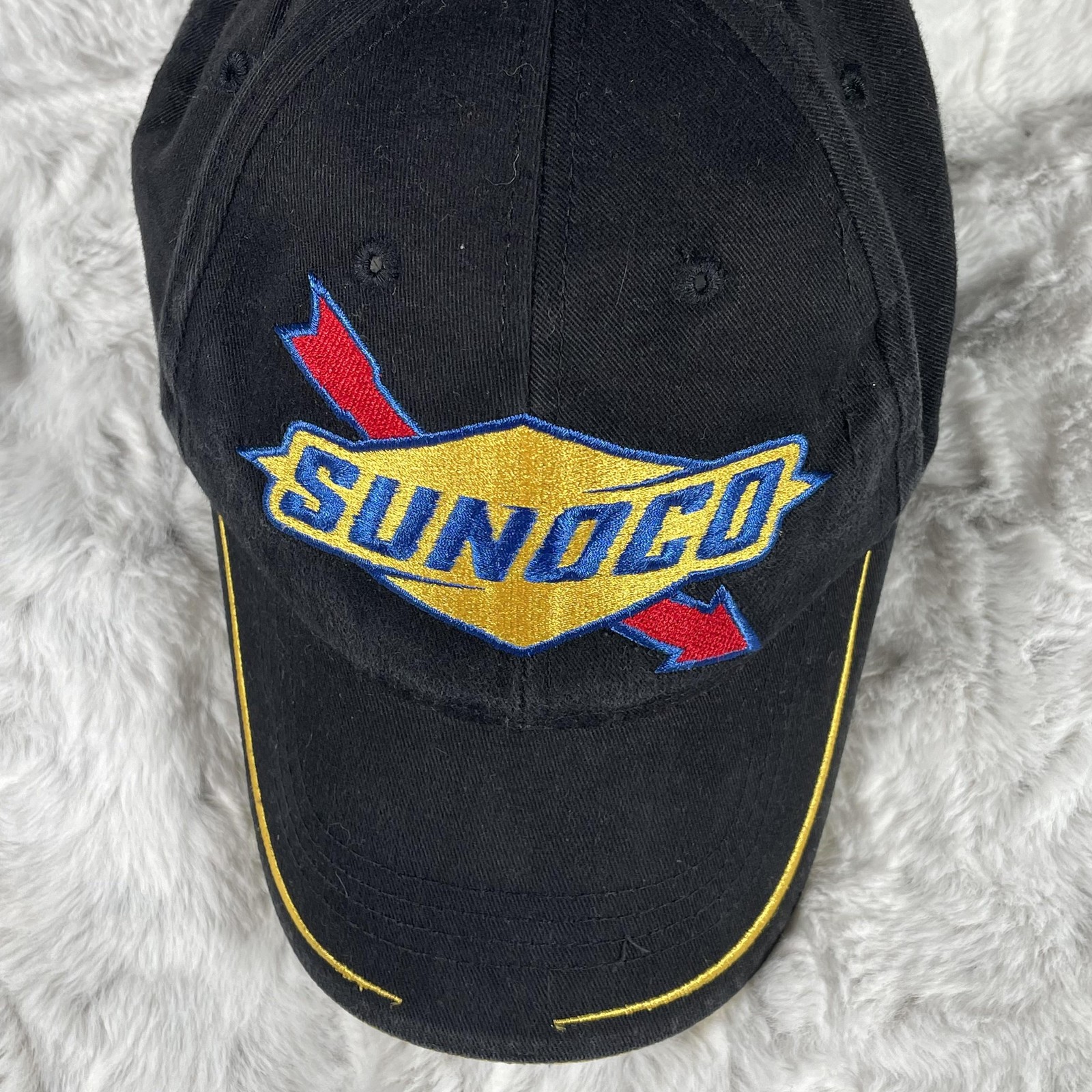 Sunoco Hat Cap Strap Back Black Yellow NASCAR Rac… - image 11