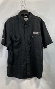 Carhartt Men's Black Relaxed Fit Rugged Flex SS Work Shirt 102537 Size 2XL