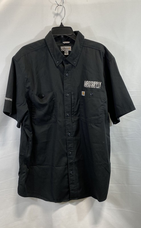 Carhartt Men's Black Relaxed Fit Rugged Flex SS Work Shirt 102537 Size 2XL