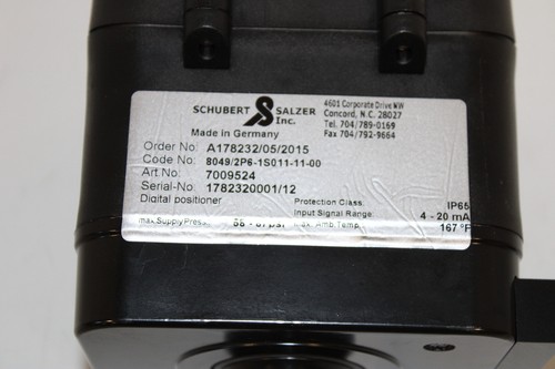 SCHUBERT & SALZER 8049-2 VALVE POSITIONER STANDARD NEW - Picture 7 of 9